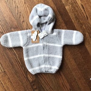 NWT Grey striped hooded jacket from Angel Dear
